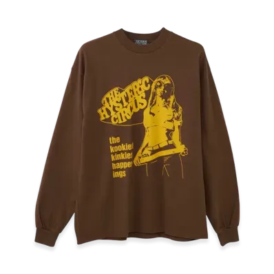 HYSTERIC GLAMOUR Hysteric Circus LS T-Shirt "Brown"