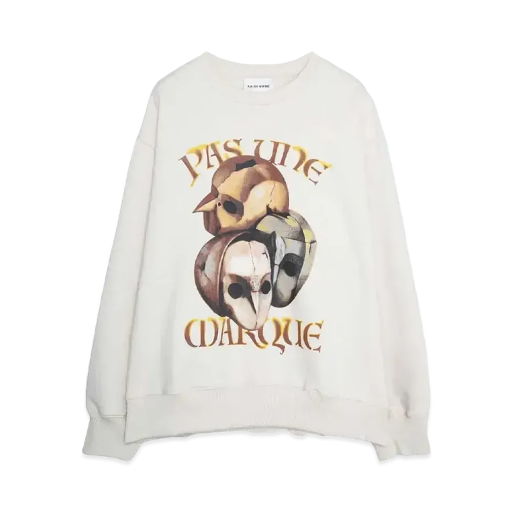 Pas Une Marque Mask Trio Sweatshirt "BEIGE"