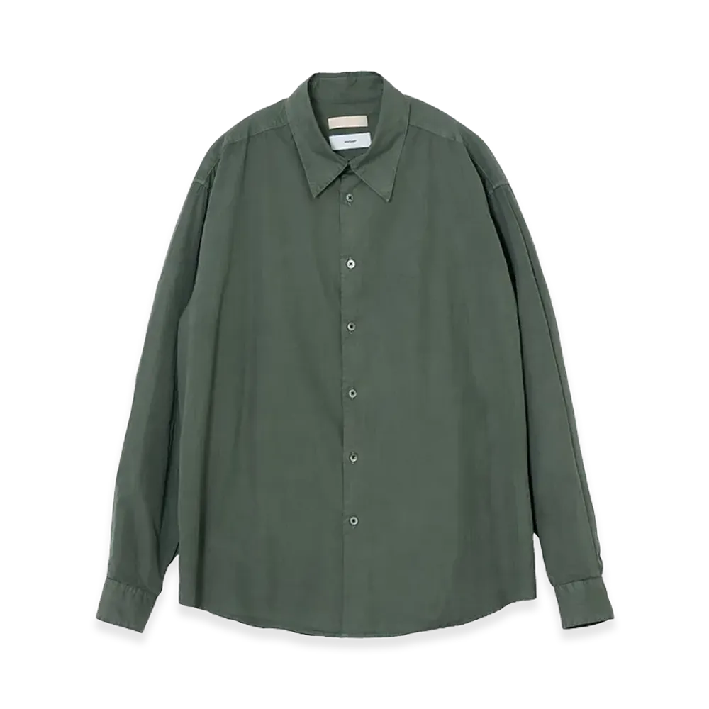 YOKE x Graphpaper Suvin Gold Cotton Poplin Pigment Dyed Regular Collar Shirt "Green"