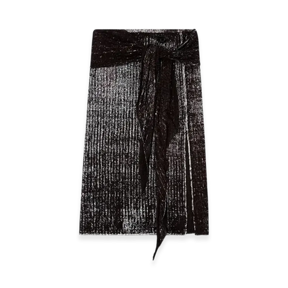 Diesel M-Eganoid Knitted Skirt With Hip Tie "Black"