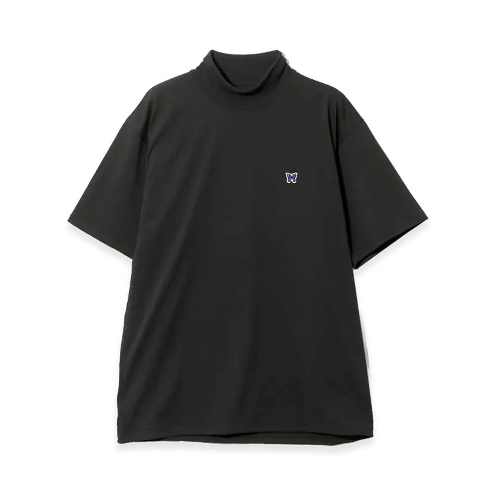 NEEDLES S/S Mock Neck Tee Poly Jersey "Black"