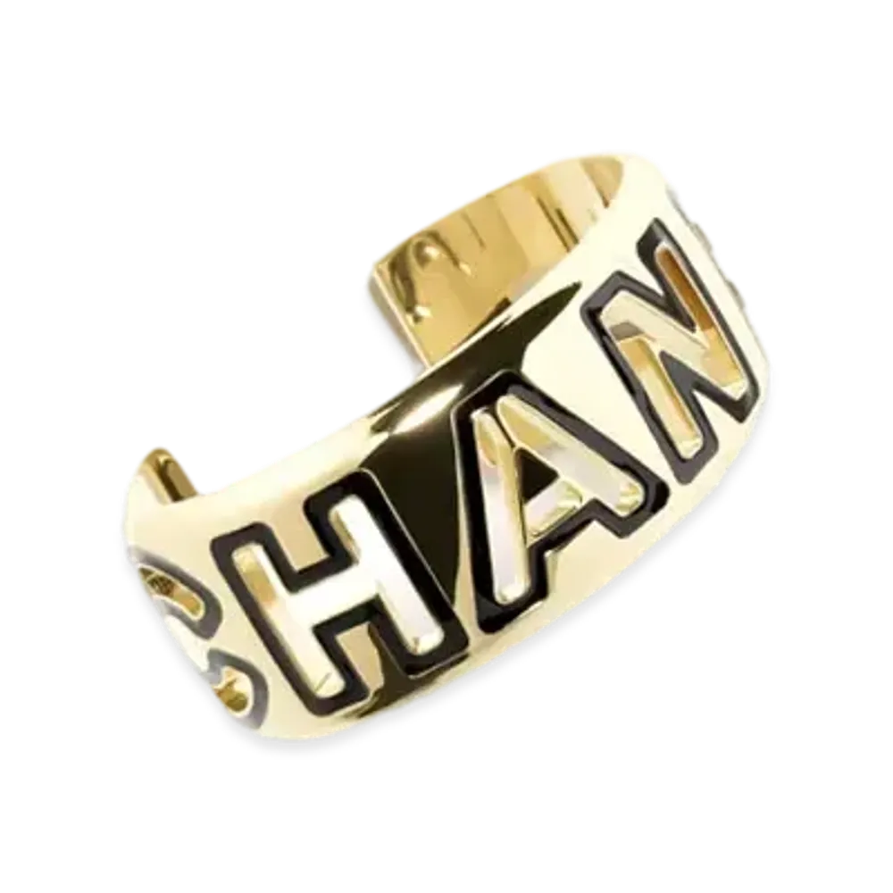 CHANEL Cuff Metal & Resin "Gold/Black"