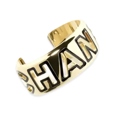CHANEL Cuff Metal & Resin "Gold/Black"