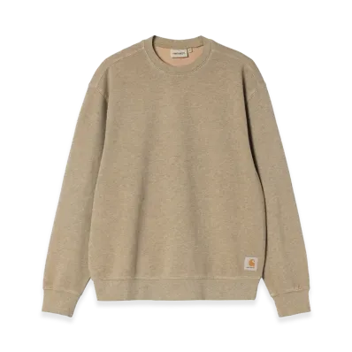 Carhartt WIP Caspian Sweat "Dusty H Brown Heather(Garment Dyed)"