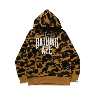 A BATHING APE 1St Camo Pullover Hoodie "Yellow"