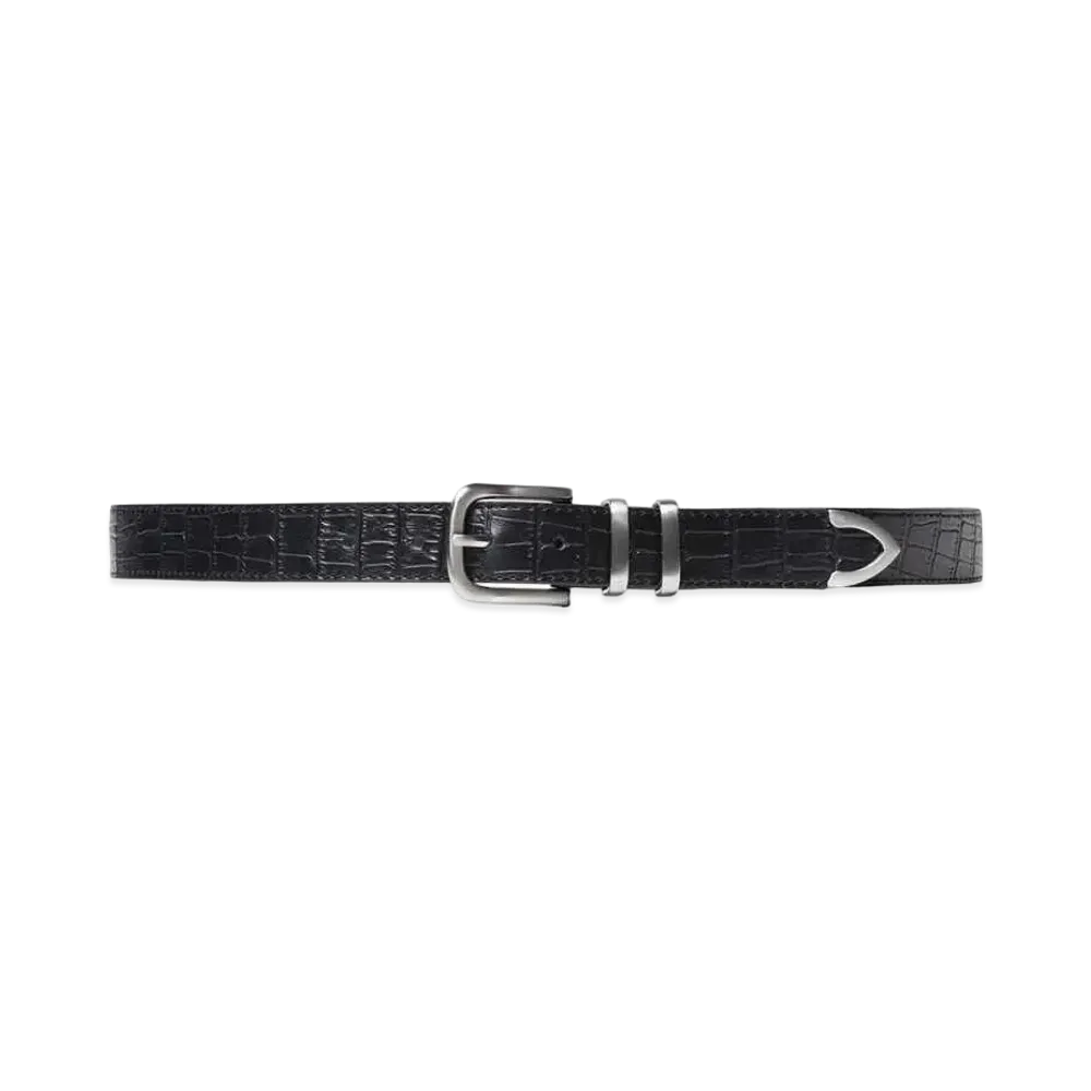 Stussy GATOR LEATHER DRESS BELT "Black"