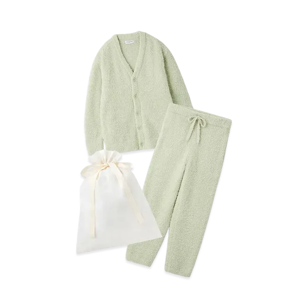 GELATO PIQUE Homme Wrapped Basic Gelato Cardigan & Long Pants Set "Mint"