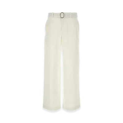 Jil Sander Cotton Wide-Leg Pant "White"