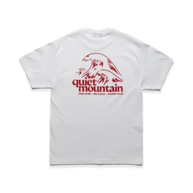 Creek Angler's Device x quiet mountain S/S Logo Tee "White"