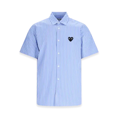 PLAY COMME des GARCONS Short Sleeve Shirts "Light Blue"