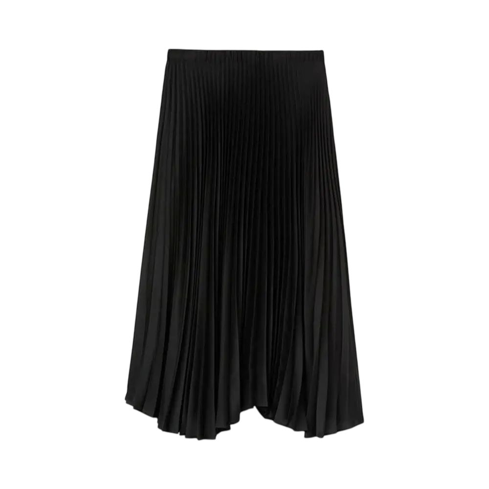 Jil Sander Women's Techno Twill Pleated Skirt "Black"