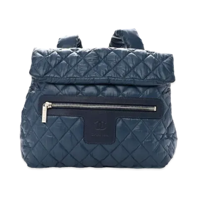 CHANEL COCO Cocoon Nylon Backpack "Navy"
