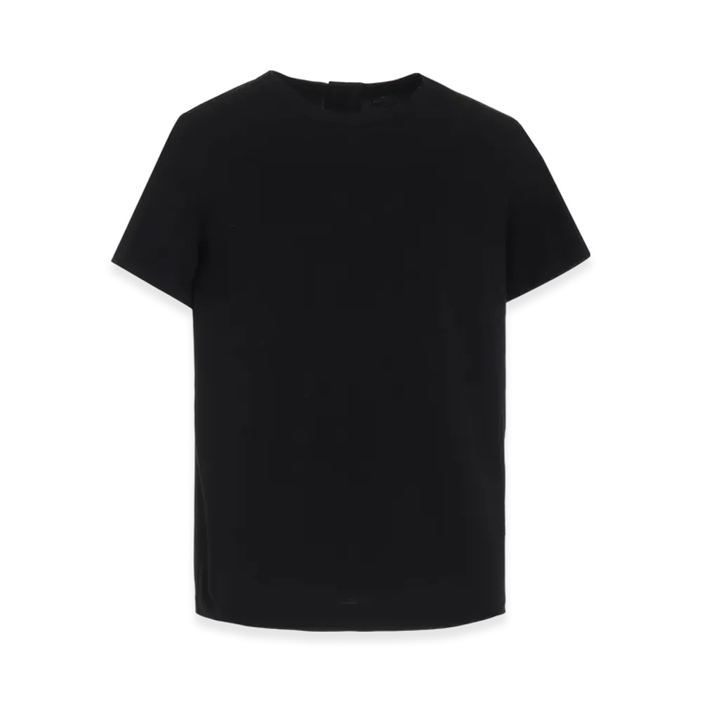 Yohji Yamamoto Cotton Single Jersey R-Backside Open T "Black"
