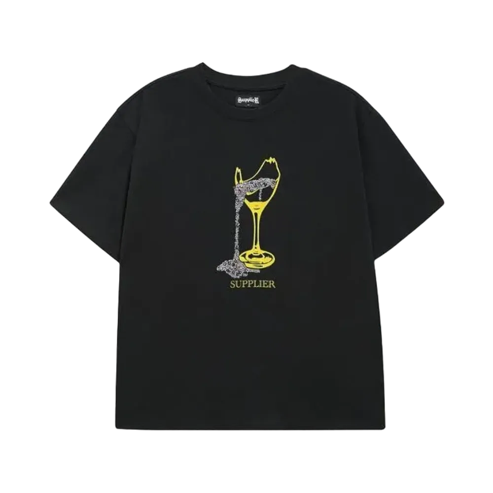 SUPPLIER Rhinestone Glass Tee "Black"