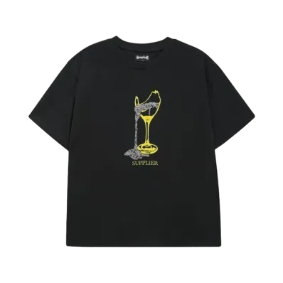 SUPPLIER Rhinestone Glass Tee "Black"