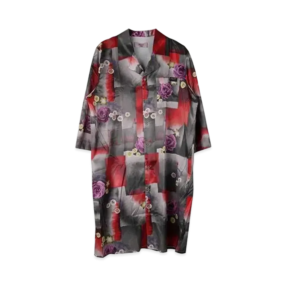 MARTINE ROSE S/S Stretched Shirt "Floral"