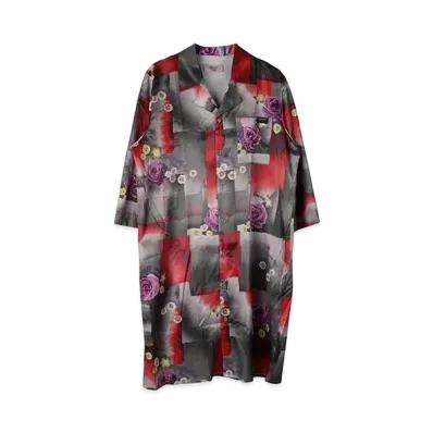 MARTINE ROSE S/S Stretched Shirt "Floral"