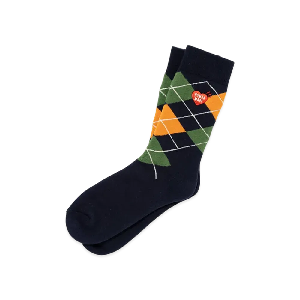 HUMAN MADE Argyle Socks "Navy"