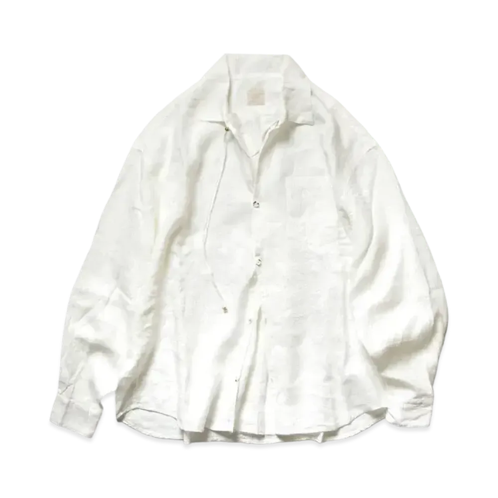 KAPITAL LINEN DOLOMB WORK CELD ANO LACK SHIRT "White"