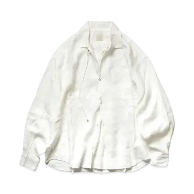 KAPITAL LINEN DOLOMB WORK CELD ANO LACK SHIRT "White"