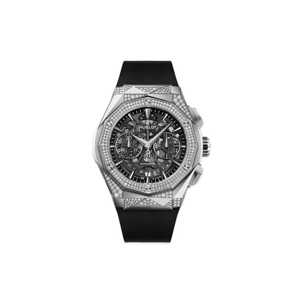 HUBLOT Classic Fusion Aerofusion Chronograph Orlinski Titanium Alternative Pave 45mm