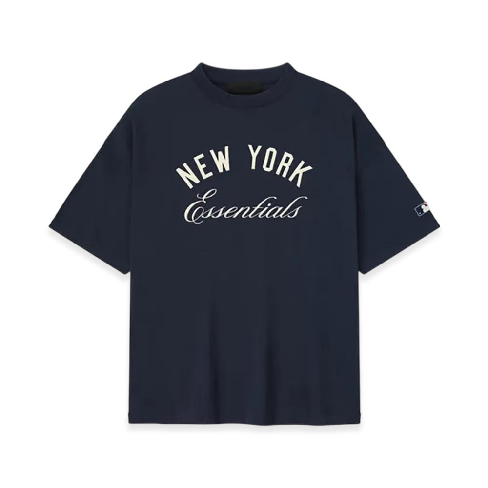 FEAR OF GOD ESSENTIALS Yankees 90s Tee "Dark Sapphire"