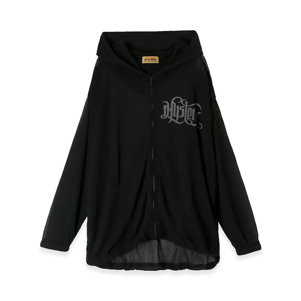 HYSTERIC GLAMOUR Women's Black Cat Woman Oversized Hoodie "Black"