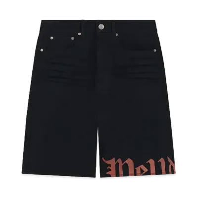 WE11DONE Greige Denim Shorts "Black"