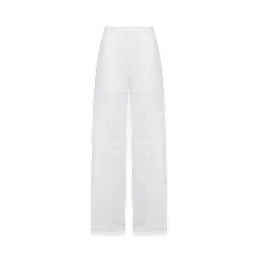 Jil Sander Women's Cotton Palazzo Trousers "White"
