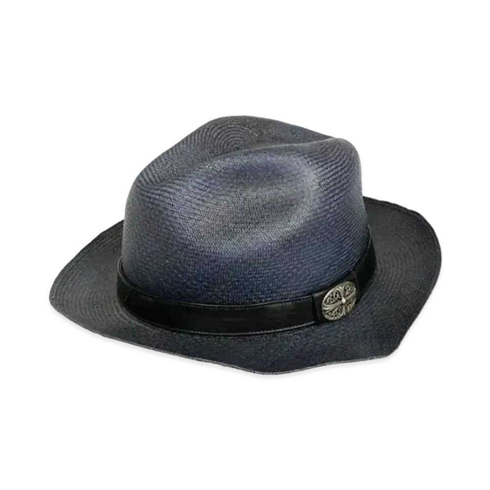 Chrome Hearts Gunslinger Ober Cross Straw Hat "Black"