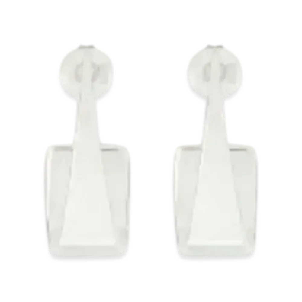 Courreges One Curved Earrings "Silver"