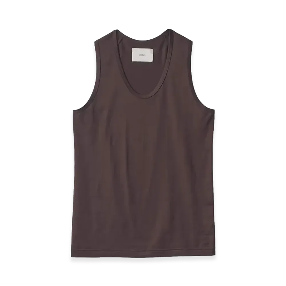 ssstein Suvin Cotton Tank Top "Brown"