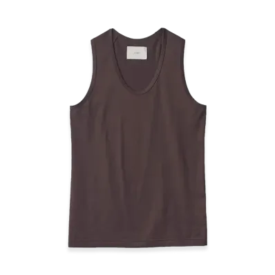 ssstein Suvin Cotton Tank Top "Brown"