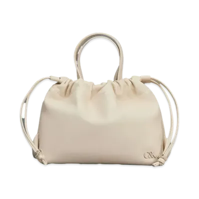 CHARLES & KEITH L'INITIAL Glimpse Leather Top Handle Bag "Chalk"