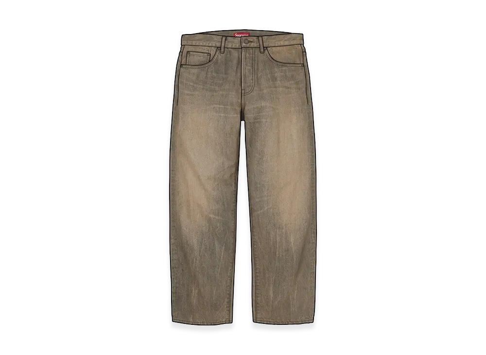 Supreme Distressed Loose Fit Selvedge Jean "Washed Grey" (26FW)
