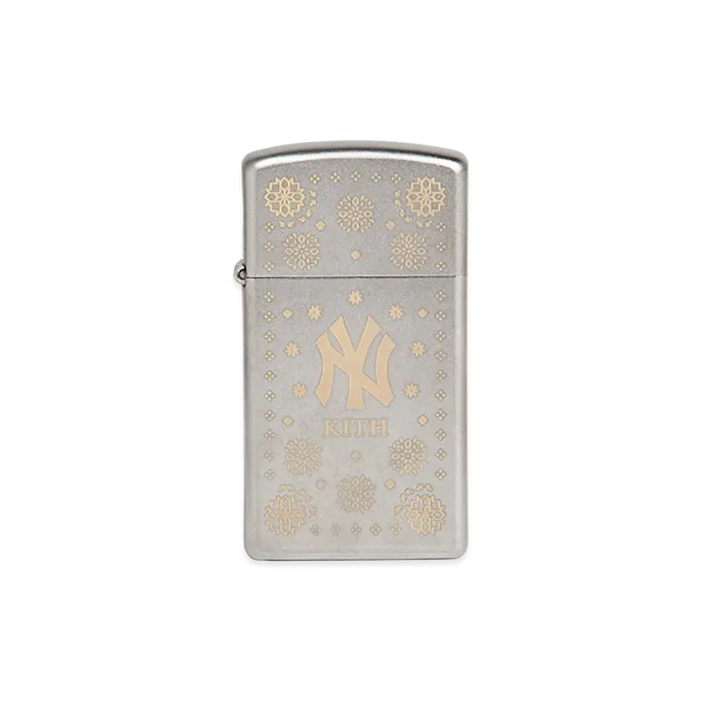 Kith x The New York Yankees Slim Zippo Lighter "Silver"