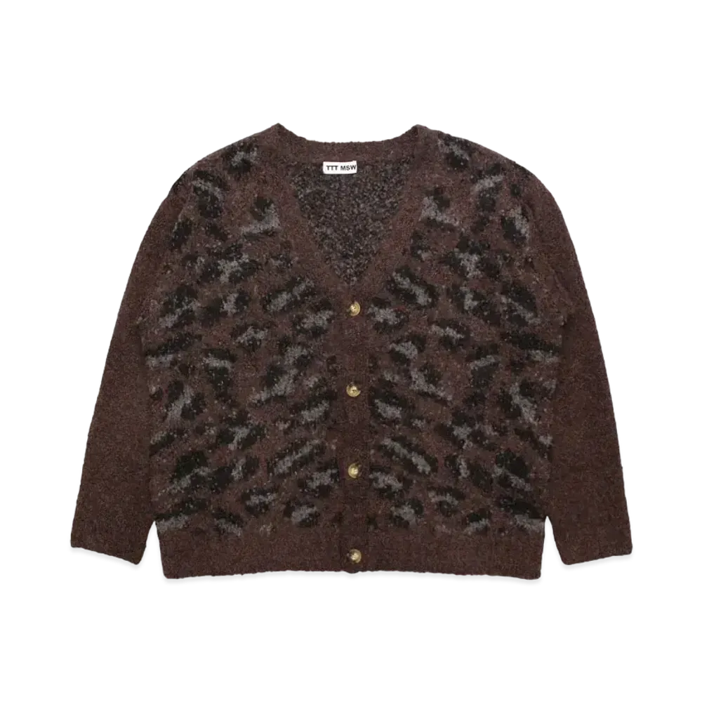 TTT MSW Leopard Knit Cardigan "Brown"