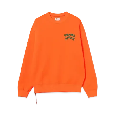 BEAMS Dragon Print Sweatshirt "Orange"