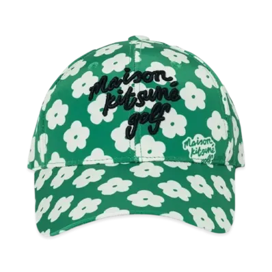 Maison Kitsune Golf Script Logo Ball Cap "Green"