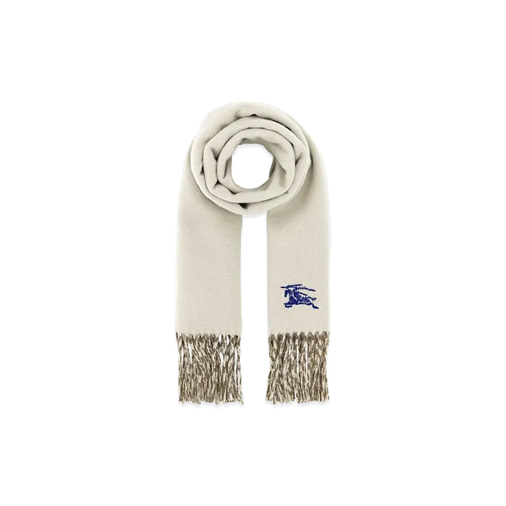 Burberry Cashmere Reversible Scarf "Checked/Ivory"