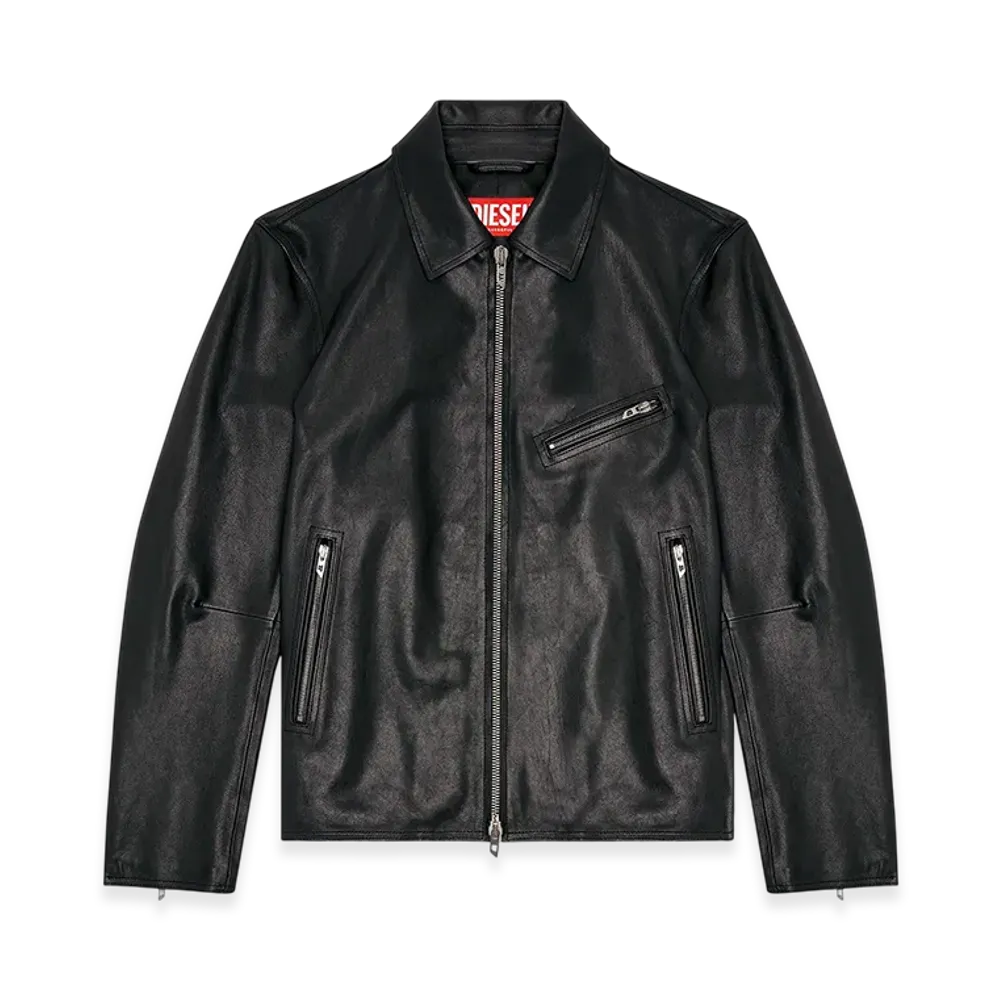 Diesel L-Korn-A Leather Jacket "Black"