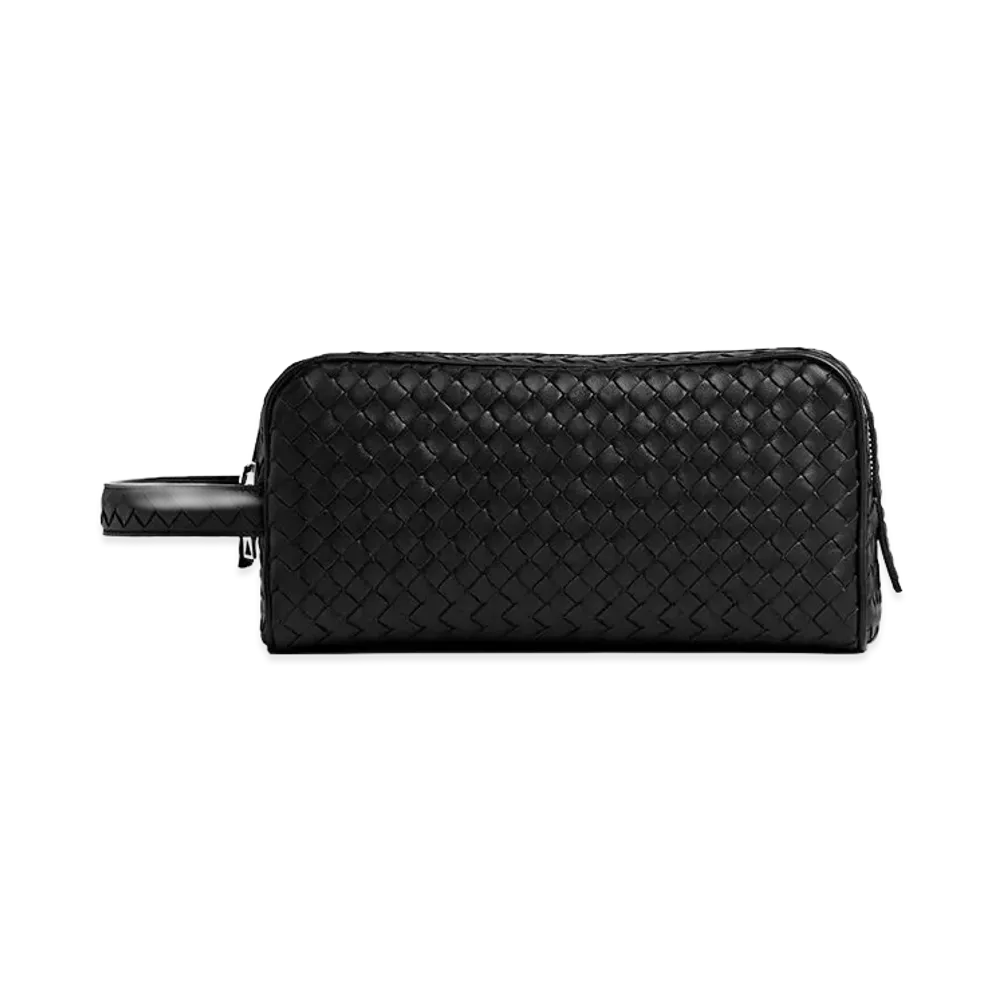 Bottega Veneta Intrecciato Piccolo Travel Pouch "Black"