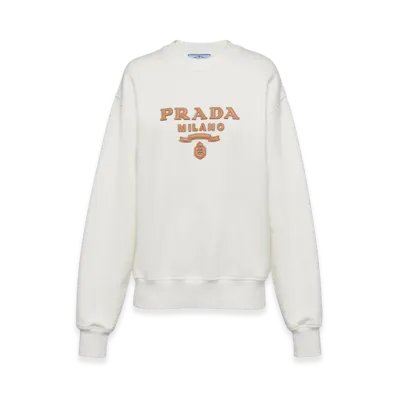 PRADA Women's Oversized Cotton Sweatshirt "Natural"