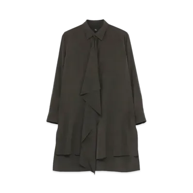 Yohji Yamamoto Y's Ta/Pe de Chine FRONT FLAP SQUARE BLOUSE "Khaki"