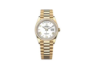ROLEX Day-Date 36mm Yellow Gold Diamond 128348RBR "White"