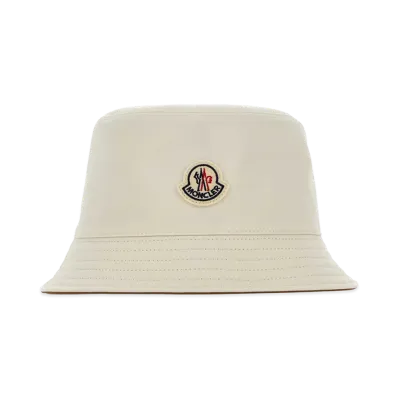 MONCLER Women's Polyester Reversible Bucket Hat "Ivory"