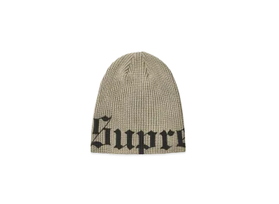 Supreme Old English Printed Beanie (26SS) "Olive"