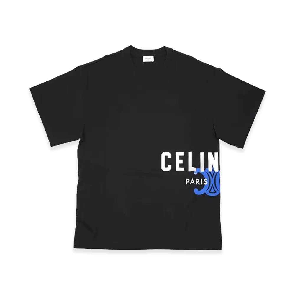 CELINE Triomphe Logo Print T-Shirt "Black"
