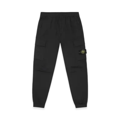 Stone Island 31303 Stretch Cotton Tela Paracadute Cargo Pants - 22SS "Black"