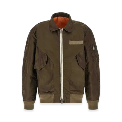 sacai Crumpled Nylon Jacket "Green"